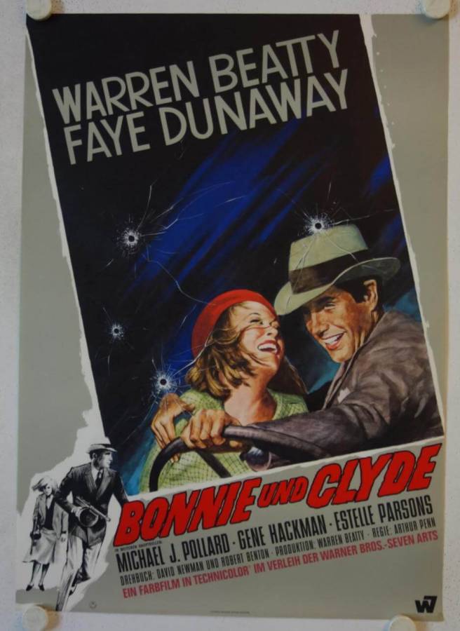 Bonnie and Clyde original release german movie poster